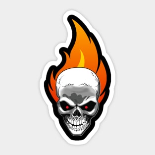 Burning Skull - Burning Man Sticker